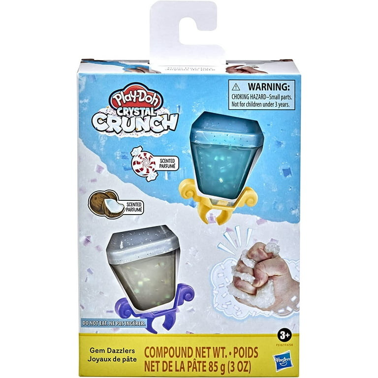 Play-Doh Crystal Crunch Gem Dazzlers Scented Blue and White 2-Pack