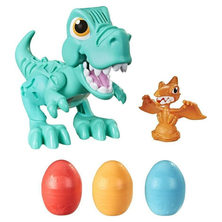 Play-Doh Dino Crew Crunchin' T-Rex Toy for Kids 3 Years and Up with Funny  Dinosaur Sounds and 3 Eggs, 2.5 Ounces Each, Non-Toxic