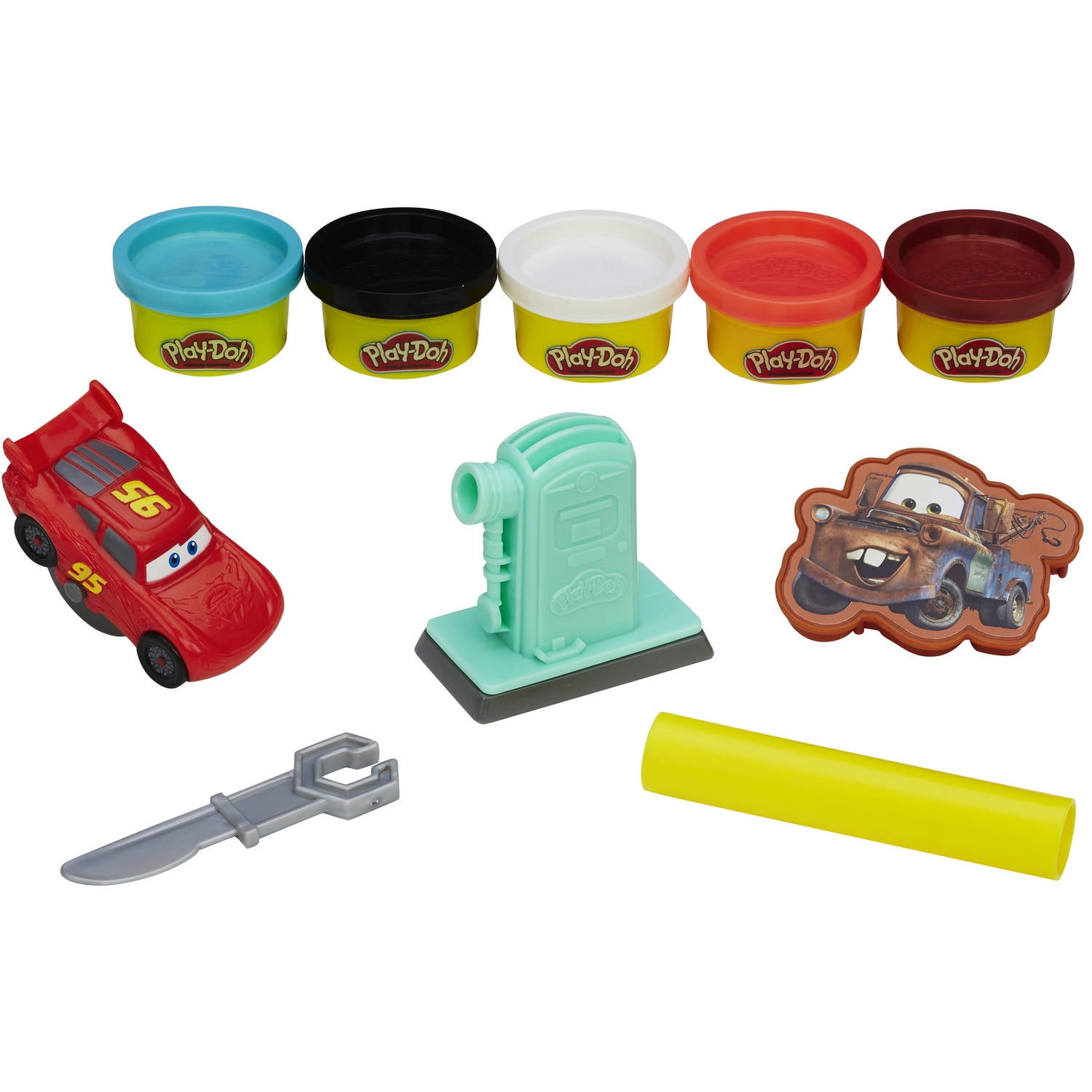 Play Doh Disney Pixar Cars Set with 5 Cans of Play Doh