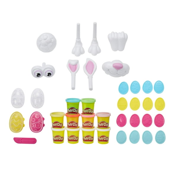 Play-Doh Easter Basket Toys 25-Piece Bundle; Make Your Own Easter Bunny Kit with Easter Eggs, Stampers, 10 Play-Doh 2-Ounce Cans (Exclusive)