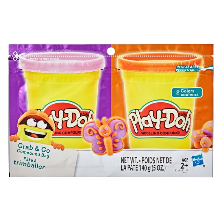 Play-Doh Grab & Go Compound Bag - 2 Colors 5oz - Walmart.com