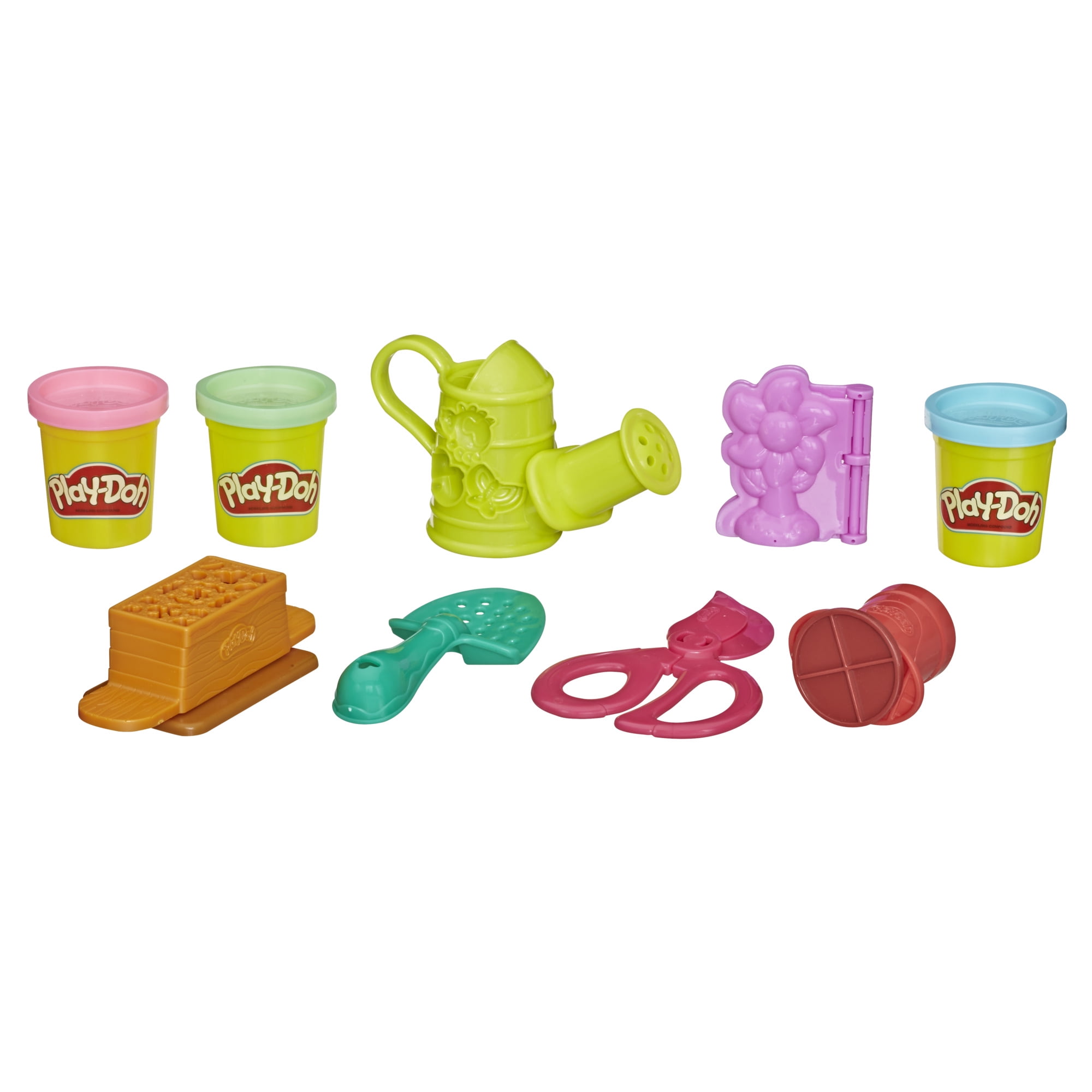 Play-Doh Growin' Garden Toy Gardening Tools Set, with 3 Cans (6 oz)
