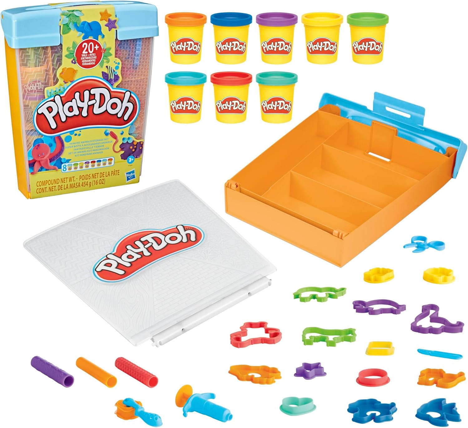 Play-Doh Imagine Animals Storage Set, 22 Accessories, Arts and Craft ...