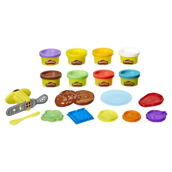 Play-Doh Kitchen Creations Burger and Fries Set with 8 Non-Toxic Colors
