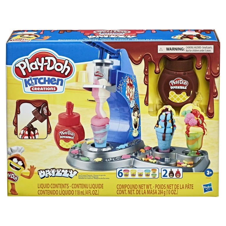 Play-Doh Kitchen Creations Ice Cream Playset, Drizzy, 3+