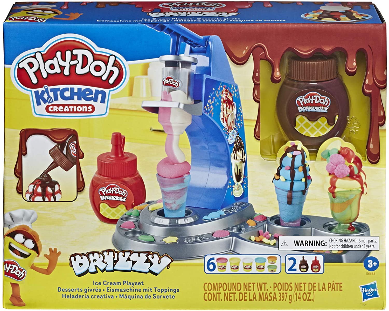 Play-Doh Large Tools and Storage Playset, Arts and Crafts for Kids with 20  Tools and 8 Colors, Preschool Toys for 3 Year Old Girls and Boys and Up
