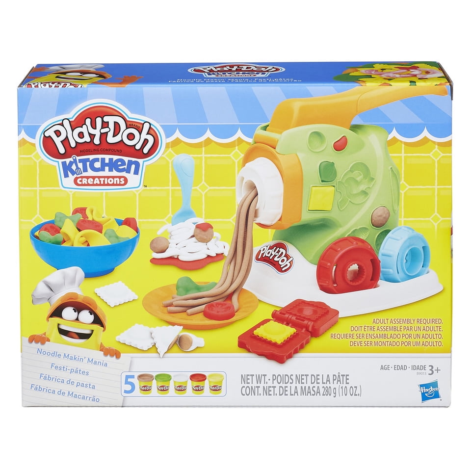PlayDoh Kitchen Creations Noodle Makin' Mania Food Set with 5 Cans