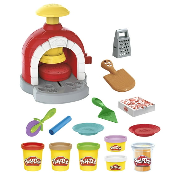 Play-Doh Kitchen Creations Pizza Oven Playset, Play Food Toy, 6 Cans, 8 Accessories, for Kids Ages 3 and up