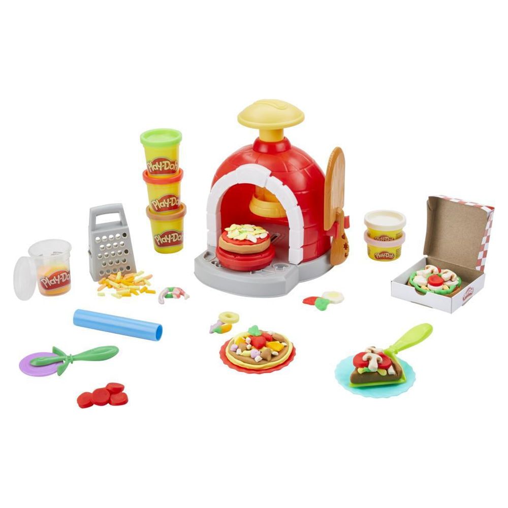 Play-Doh Kitchen Creations Pizza Oven Playset with 6 Cans of Modeling Compound and 8 Accessories - image 1 of 7