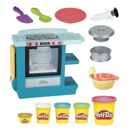 Play-Doh Kitchen Creations Rising Cake Oven Playset, 5 Cans (10 Ounces), Non-Toxic