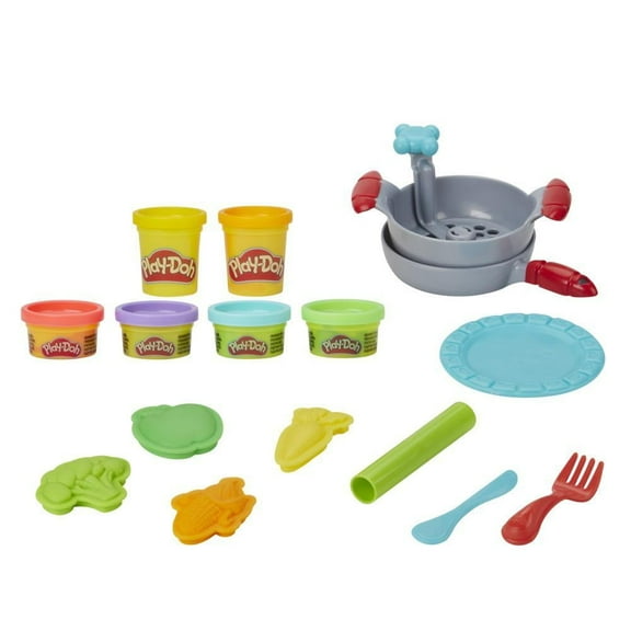 Play-Doh Kitchen Creations Silly Noodles Playset with 6 Non-Toxic Play-Doh Colors