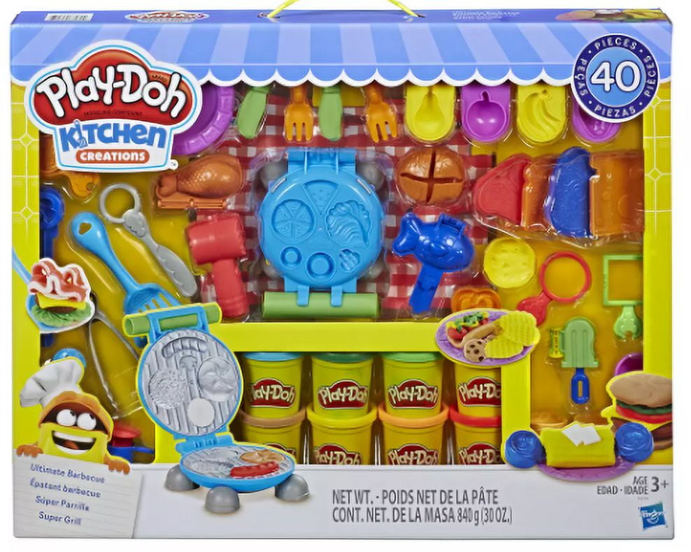 Play-Doh Kitchen Creations Ultimate Barbecue Set Create & Make Meals with  Kitchen Tools 40 Pieces. 