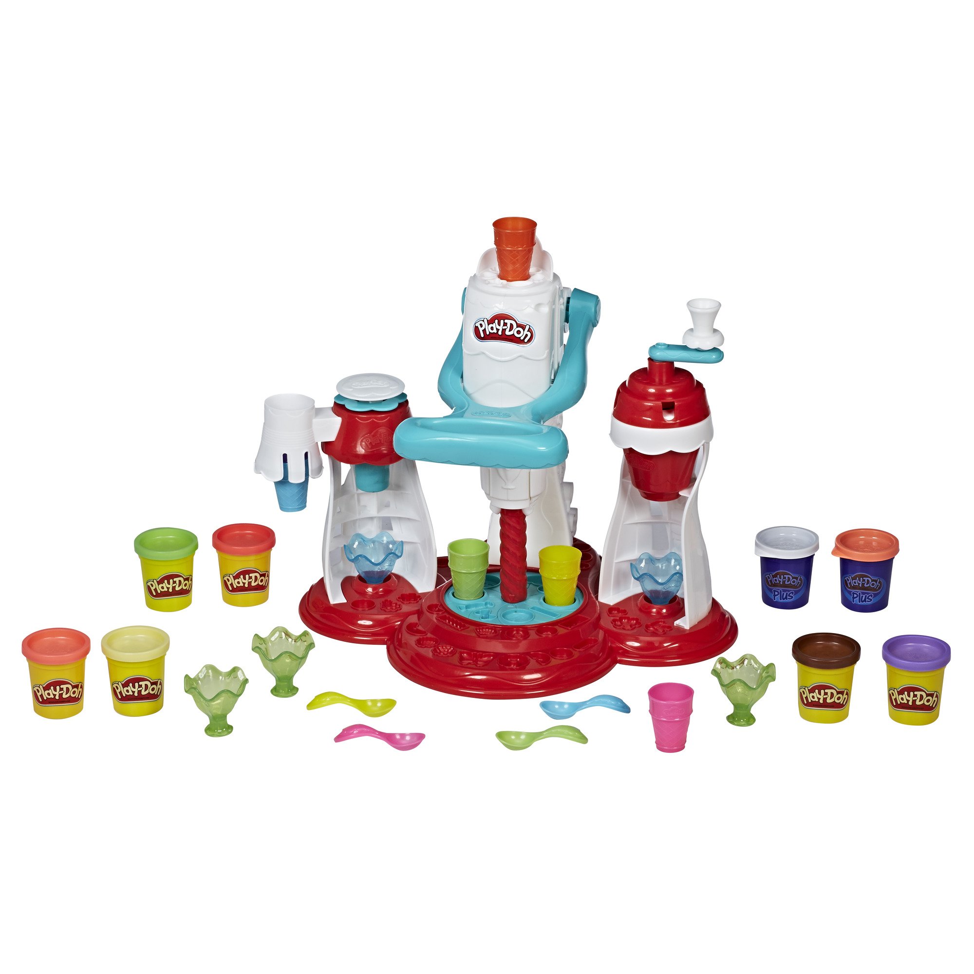Play-Doh Kitchen Creations Ultimate Swirl Ice Cream Maker Food Set with 8 Cans of Play-Doh - image 1 of 8
