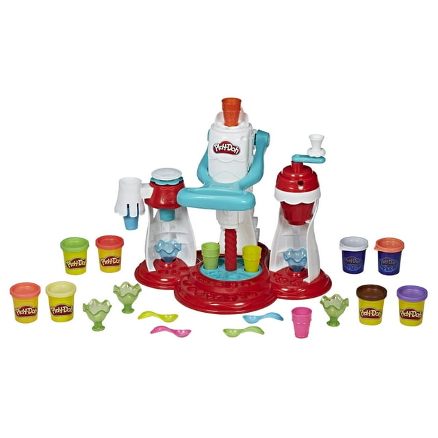 Play-Doh Kitchen Creations Ultimate Swirl Ice Cream Maker Food Set with 8 Cans of Play-Doh