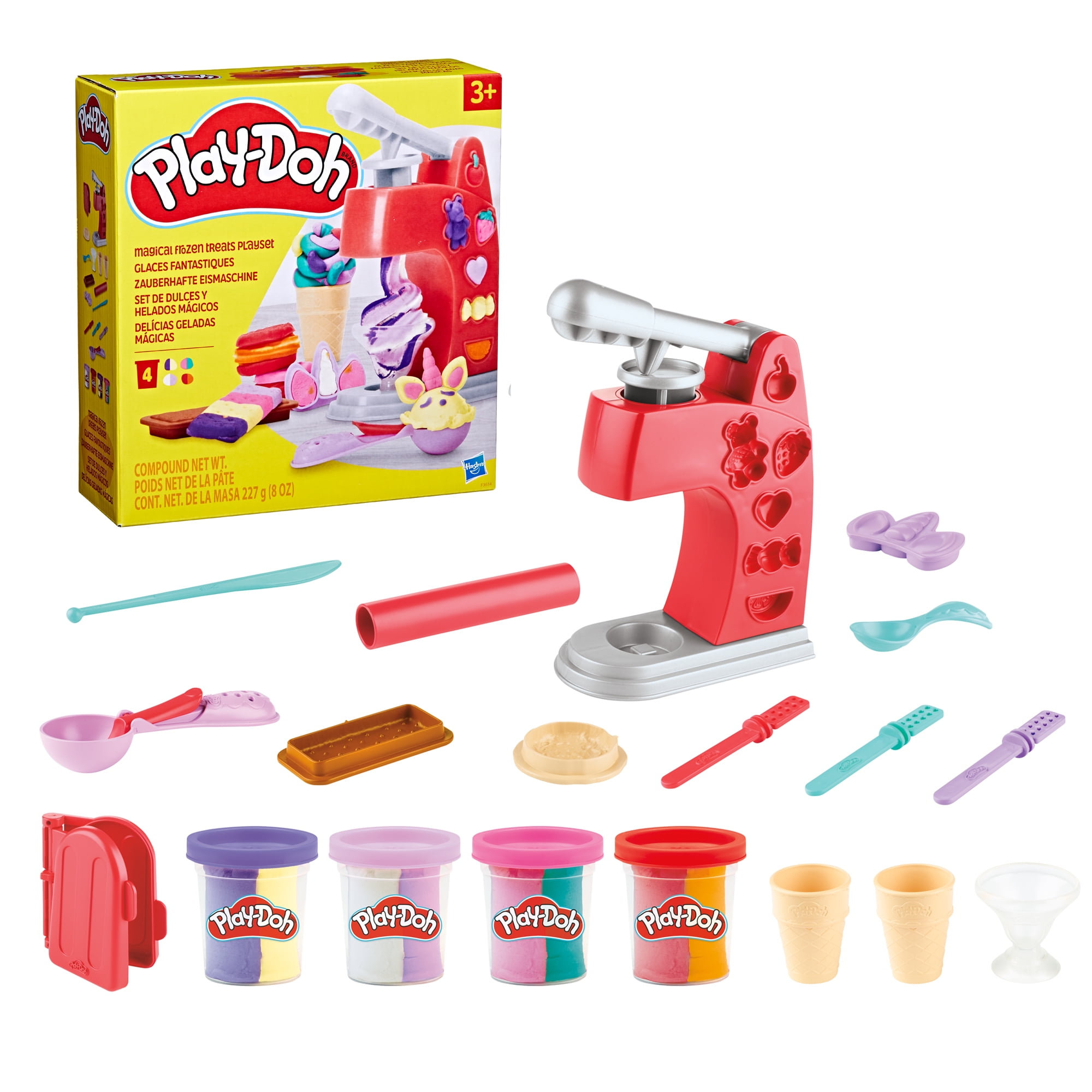 Play-Doh Magical Frozen Treats Ice Cream Playset, Modeling Compound Unicorn Toys for 3 Years and Up