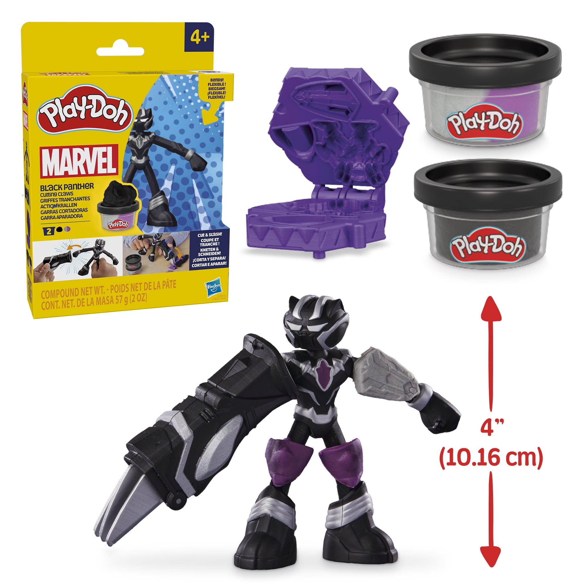 Play-Doh Marvel Black Panther Cutting Claws Set, Action Figure Super Hero Toy, Preschool toys, Christmas Gifts for Boys & Girls, 4+