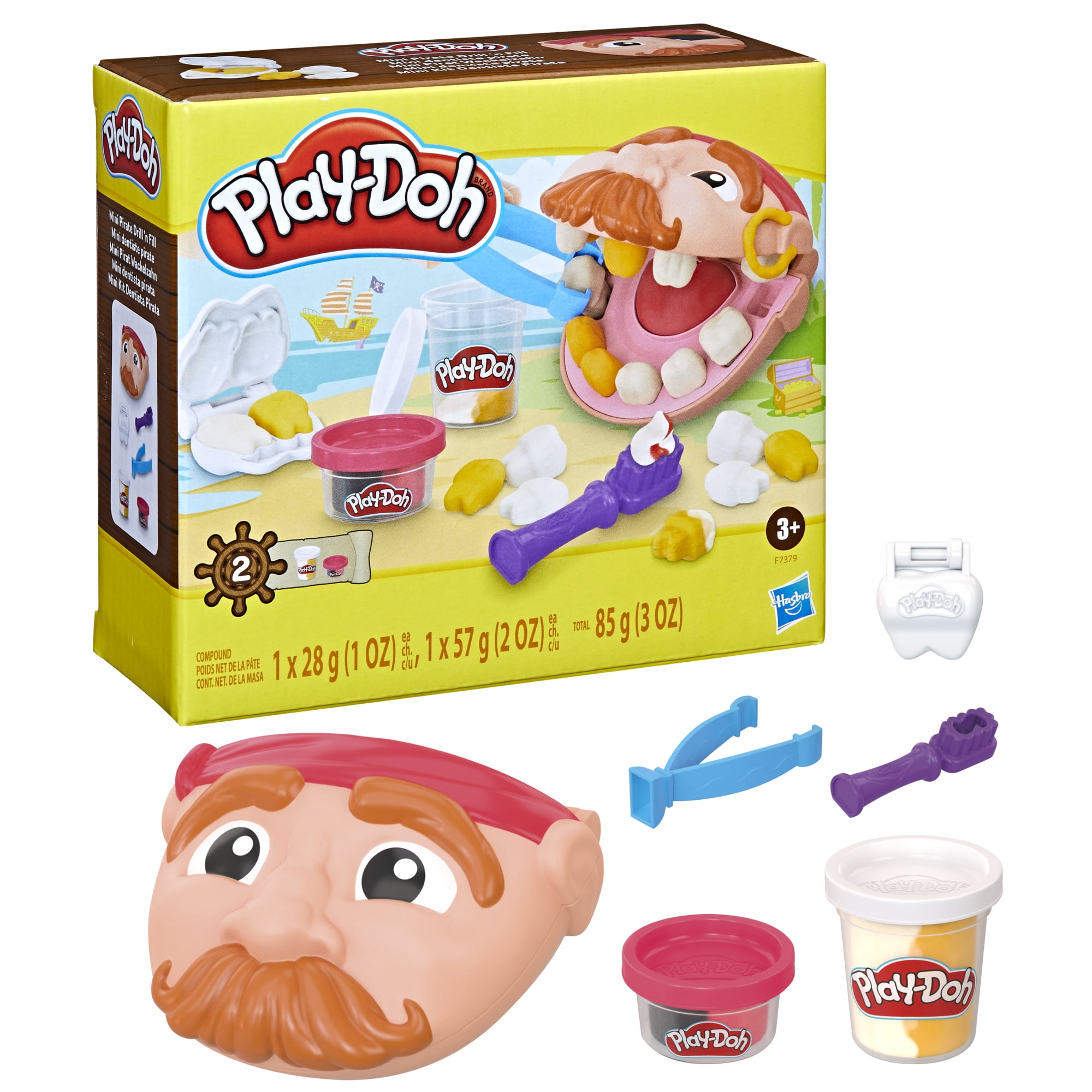 Play-Doh Mini Pirate Drill 'n Fill Play Dough Set for Boys and Girls - 4  Color (2 Piece) 