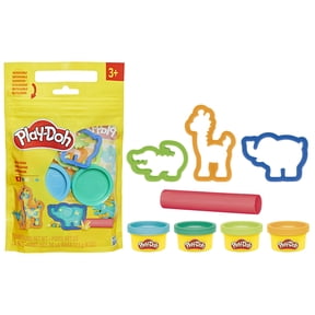 Play-Doh Mini Safari Set, Play Doughs, 4 Colors, Animal Toys for Boys and Girls, Ages 3+