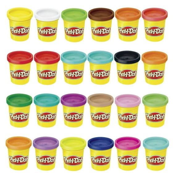 Play-Doh Modeling Compound 24-Pack Case of Colors, Non-Toxic, 3 Oz Cans of Assort. Colors, Back to School Classroom Supplies, Preschool Toys, Ages 2+ (Exclusive) Multicolor