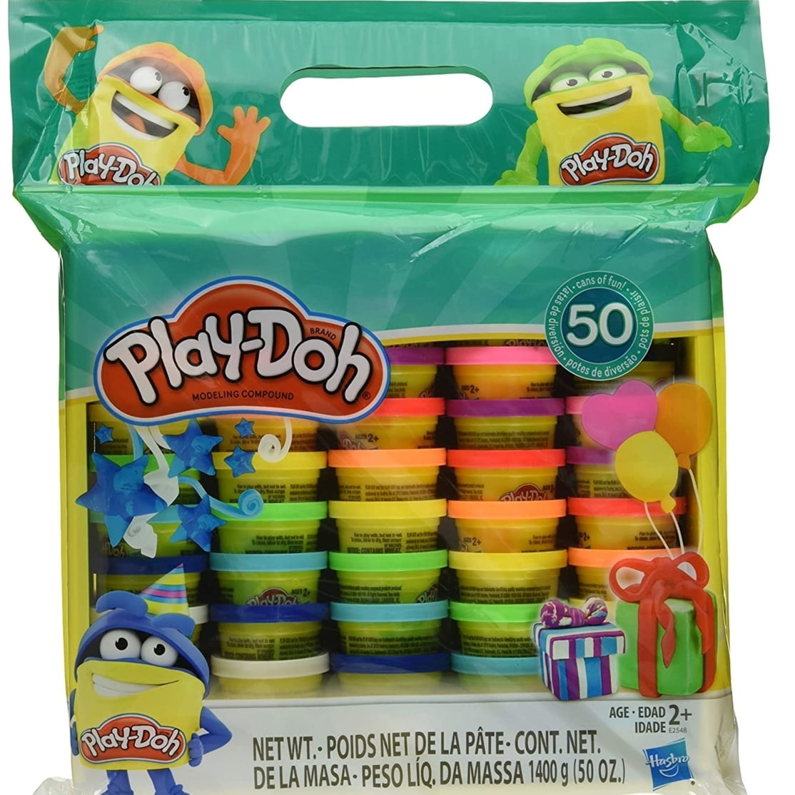 Play-Doh Modeling Compound 50- Value Pack Case of Colors , Non-Toxic ,  Assorted Colors , 1-Ounce Cans 