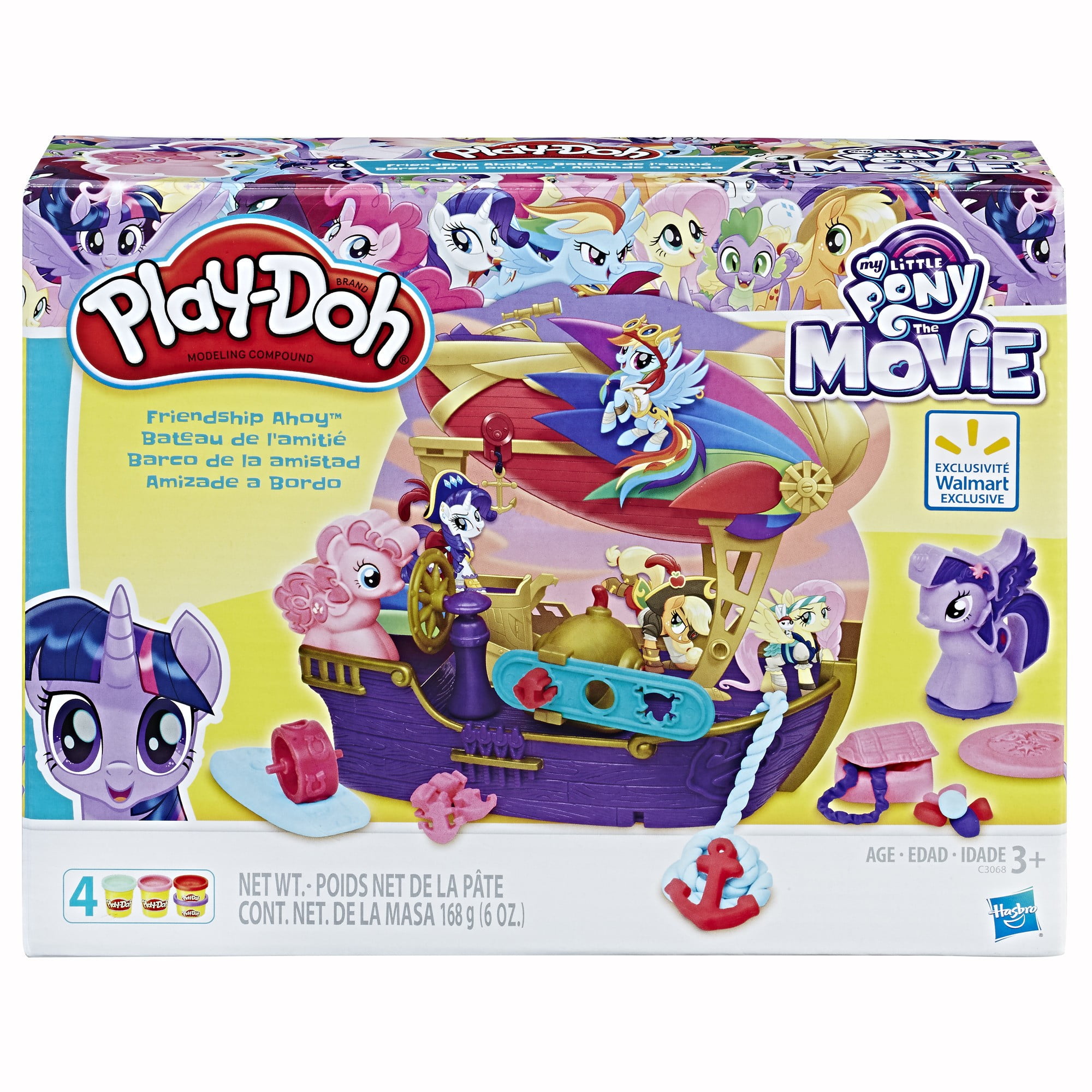 Play Doh My Little Pony Friendship Ahoy Set with 4 Cans of Play Doh