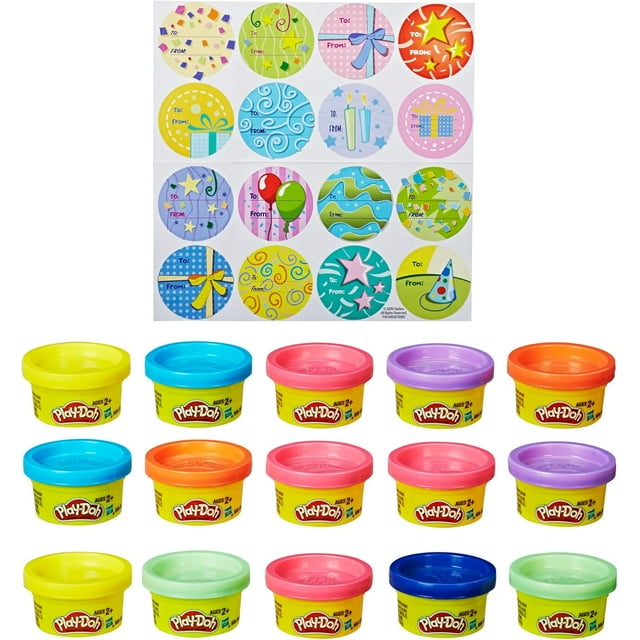 PlayDoh Party Bag, 15 Mini PlayDoh Cans for Kids Party Favors, Trick
