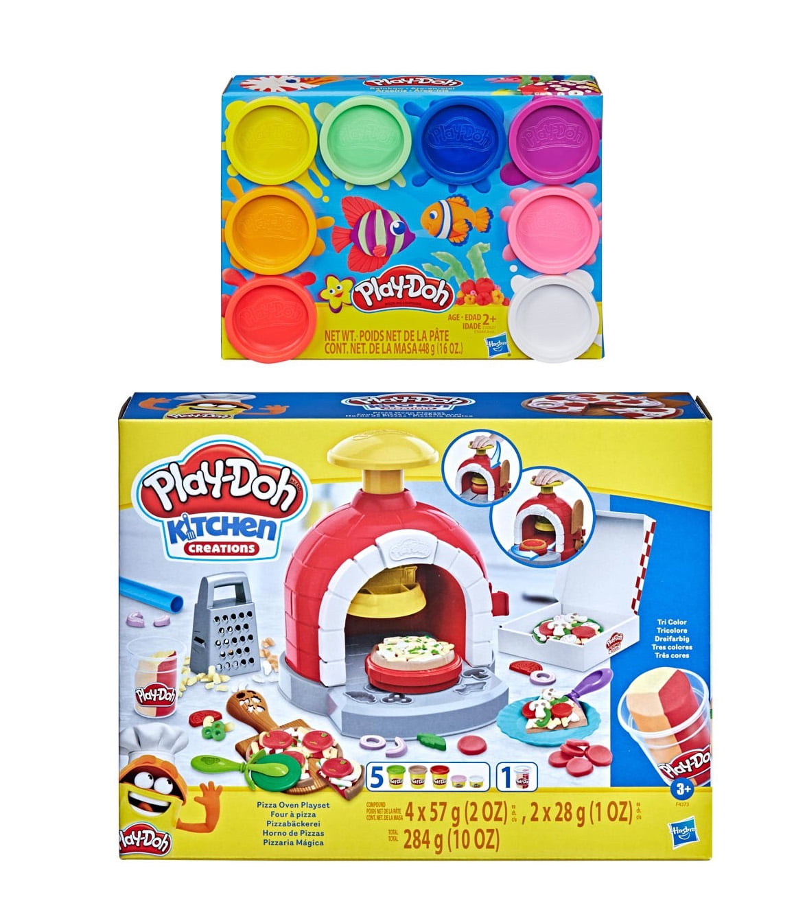 Play Doh Pizza Oven Playset + Play Doh 8 Pack of Rainbow Compound