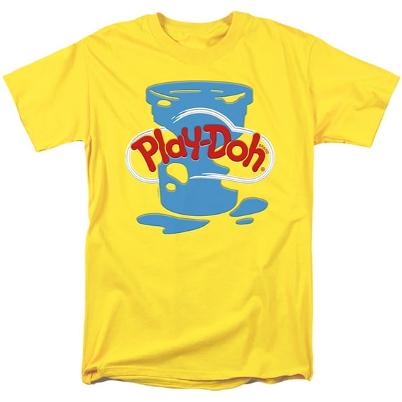 Play Doh Play Doh Inverted Messy S/S Adult 18/1 T-Shirt Yellow