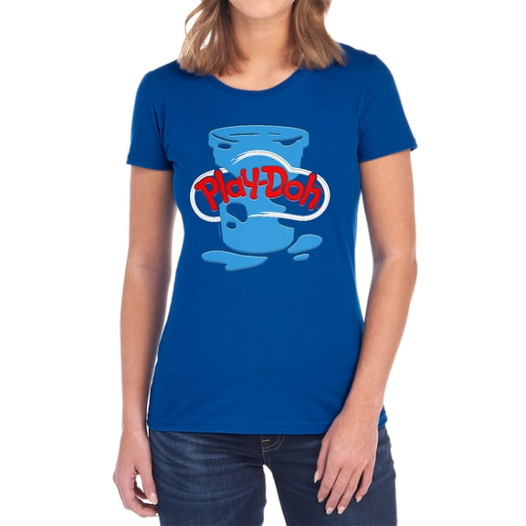 Play Doh Play Doh Inverted Messy Women's T Shirt, Royal, Small