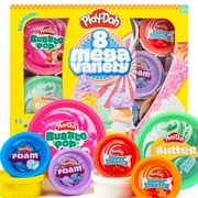 Play-Doh Retro Diner 8 Mega Variety Compounds Bubble Pop, Butter, Foam, Super Stretch