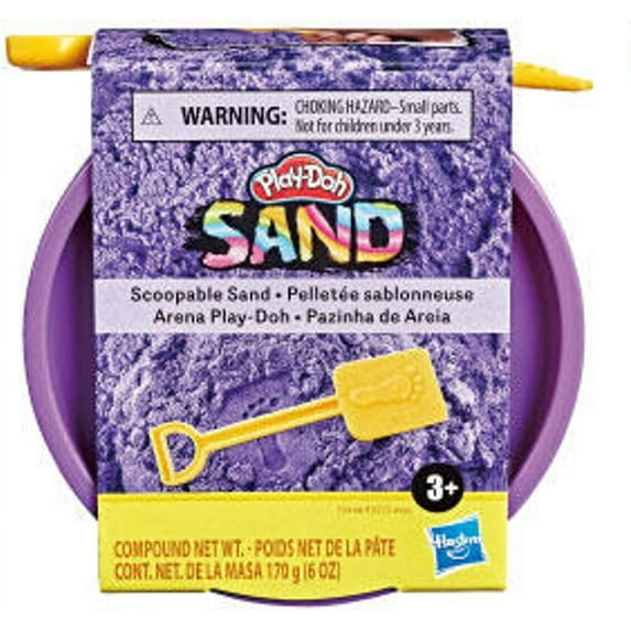 Play-Doh Scoopable Sand - 6oz Can Plus Mini Shovel - Purple