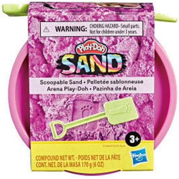 Play-Doh Scoopable Sand 6oz Can Plus Mini Shovel, Magenta