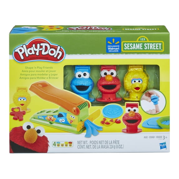Play-Doh Sesame Street Shape 'n Play Friends with 4 Cans of Play-Doh