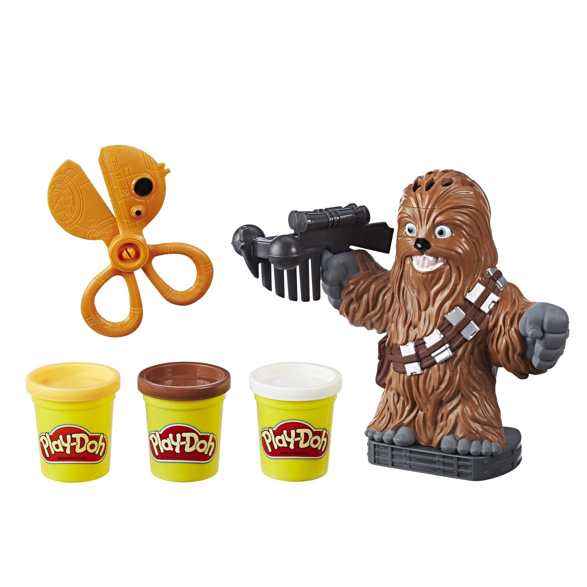 Play-Doh Star Wars Chewbacca, 2 oz. Cans of 3 Non-Toxic Play-Doh Colors 