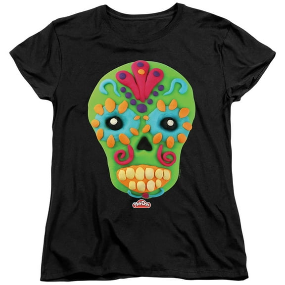 Play Doh Sugar Skull S/S Women's T-Shirt Black