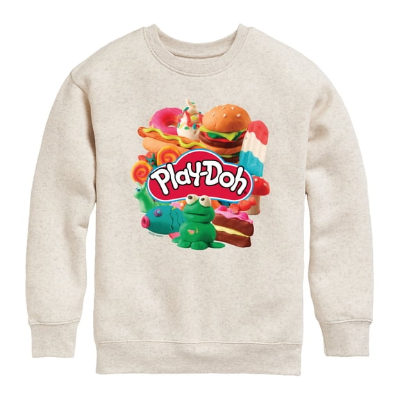 Play-Doh - Summer Grid - Youth Boys Crew Fleece Sweatshirt