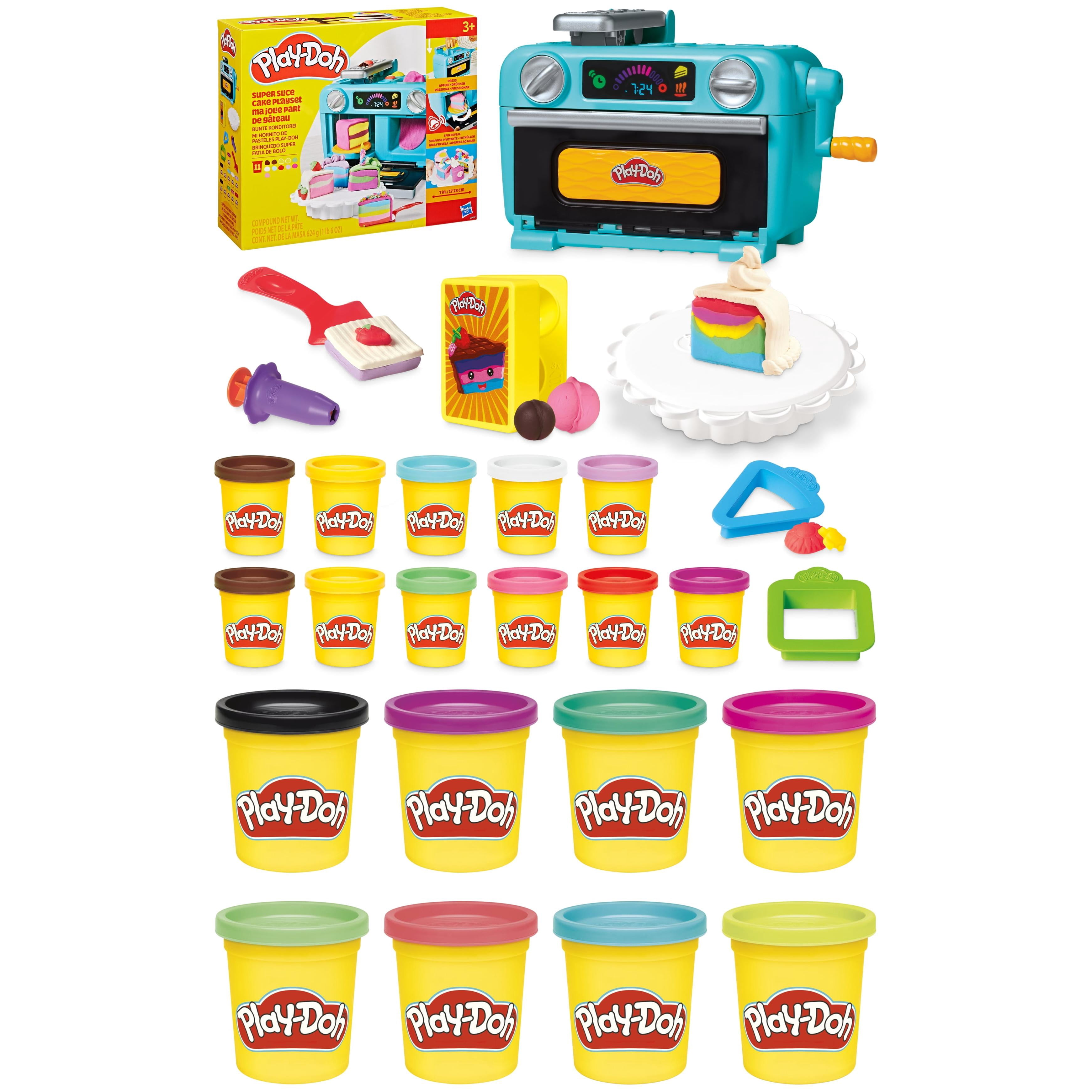 Play-Doh Super Slice Cake Play Kitchen Set & 8 Pack Vibrant Colors, Arts & Crafts Toys for Kids, Ages 3 and up