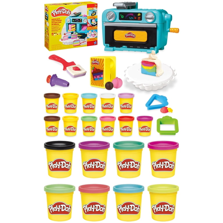 Play-Doh Super Slice Cake Play Kitchen Set & 8 Pack Vibrant Colors