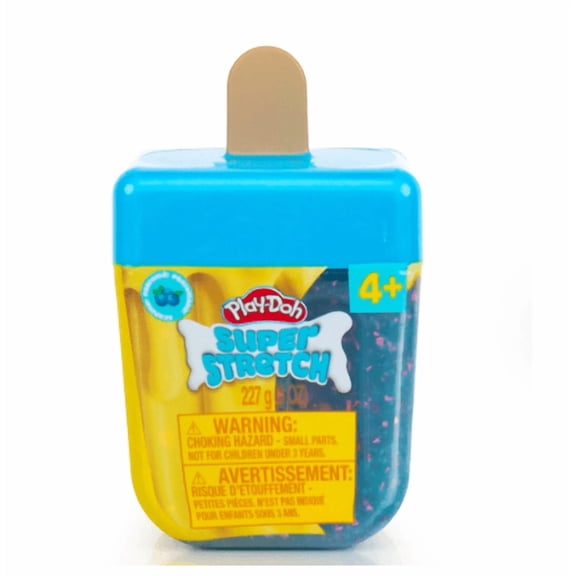 Play-Doh Super Stretch Berry Blizzard Pop, Sparkly Blueberry-Scented Compound