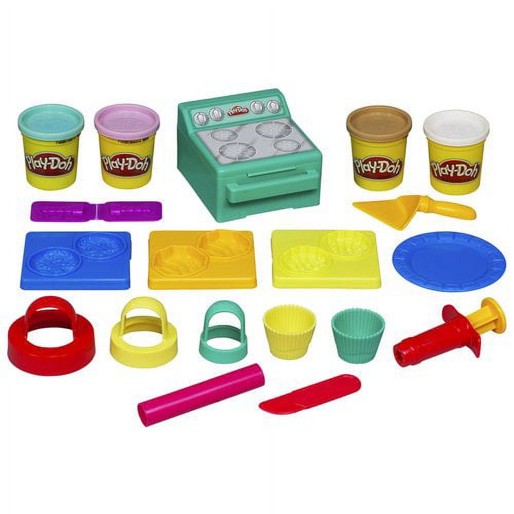 Play-Doh Sweet Shoppe Sweet Bakin' Creations Food Set with 4 Cans of ...