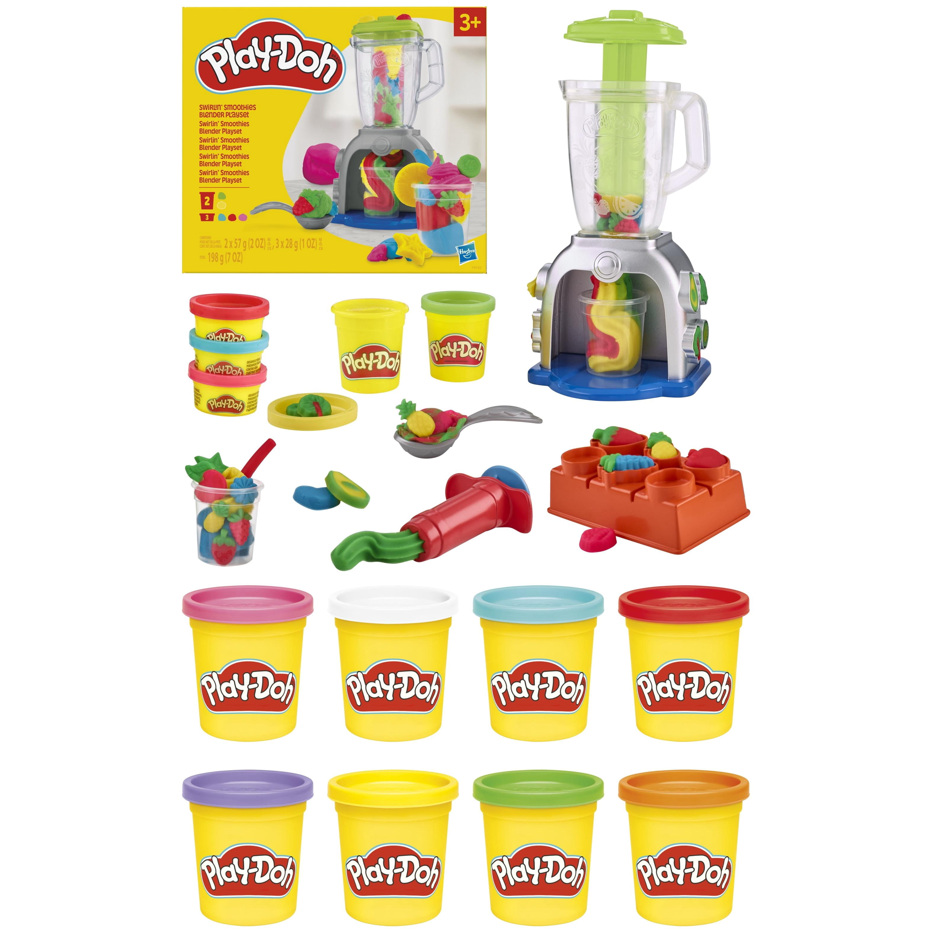 Play-Doh Swirlin' Smoothies Toy Blender Playset & 8 Pack Rainbow Modeling Compound, Ages 3+