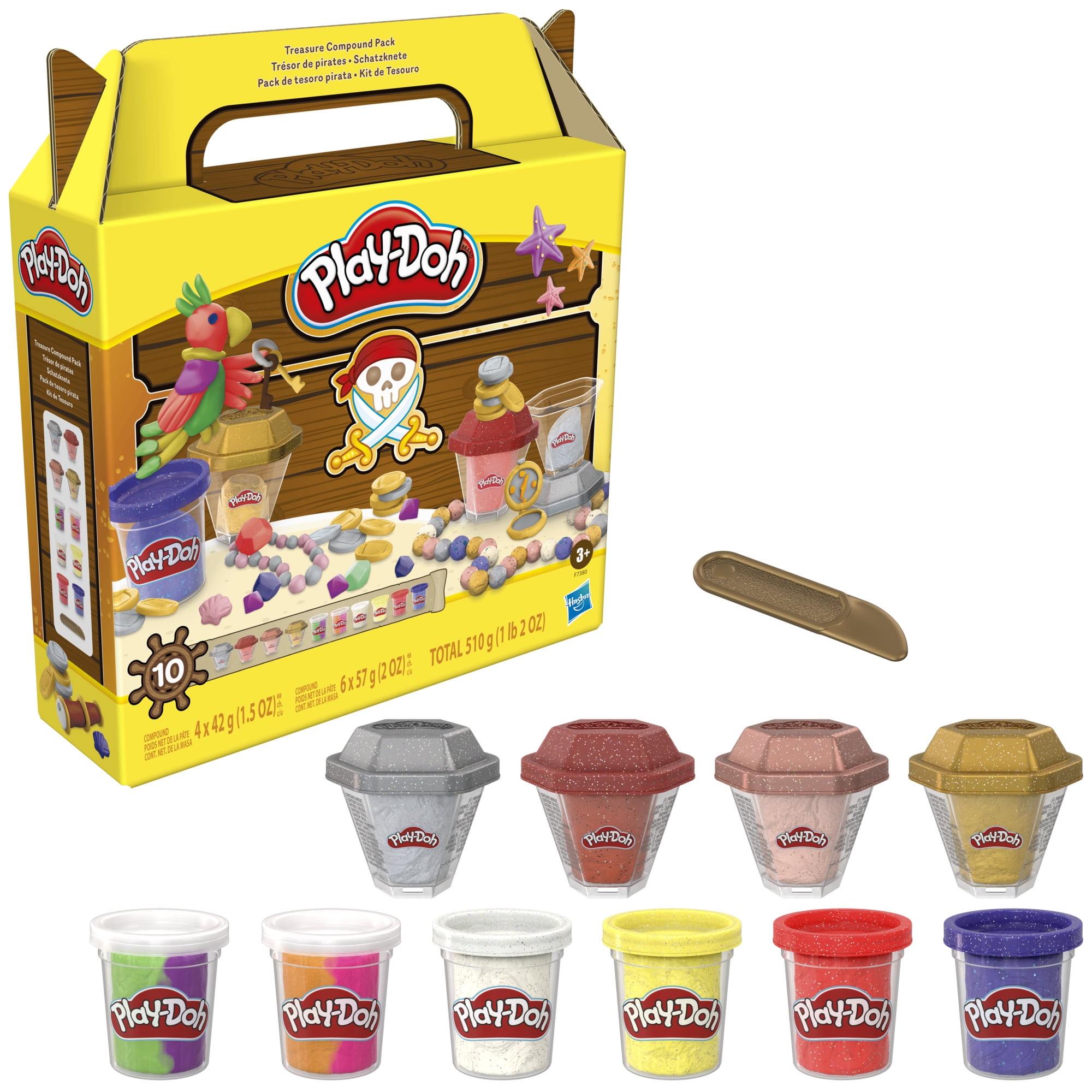 Play-Doh Treasure Play Dough Set for Boys and Girls - 12 Color (10 Piece)
