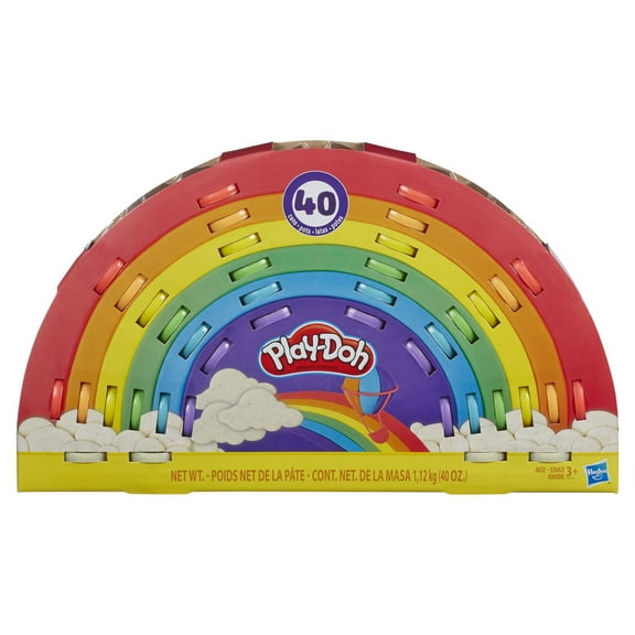 Play-Doh Ultimate Rainbow 40 Pack of 1-Ounce Cans, Classroom Supplies, Non Candy Halloween Treats, Ages 3 and Up