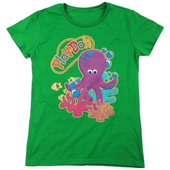 Play Doh Under The Sea Women's T Shirt, Kelly Green, Large
