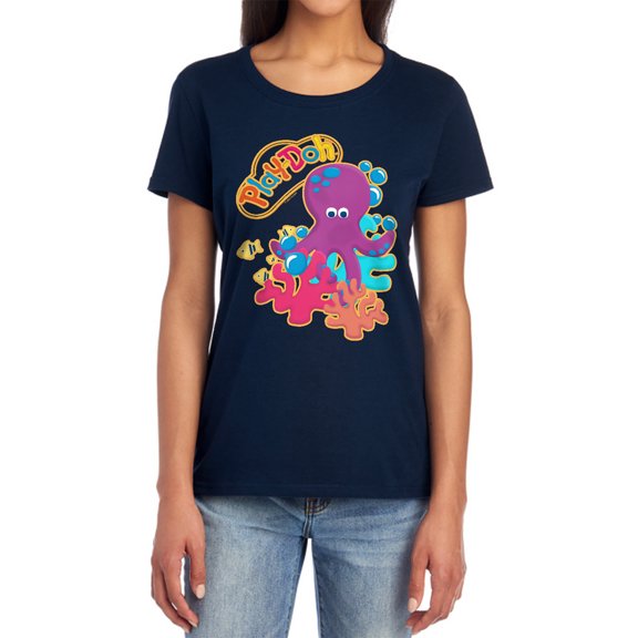 Play Doh Under The Sea Women's T Shirt, Navy, Large