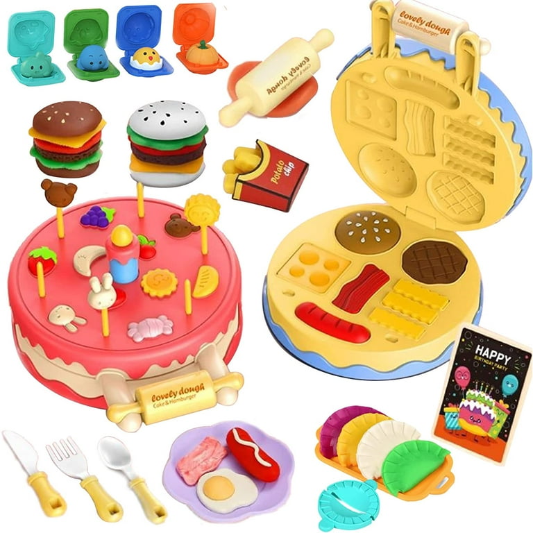 Style-carry Play Dough Set for Kids, Ice Cream Maker Play Dough for Toddlers 3 4 5 6 7 8 Years Girls Boys, Size: 5.9 x 3.2 x 5.1