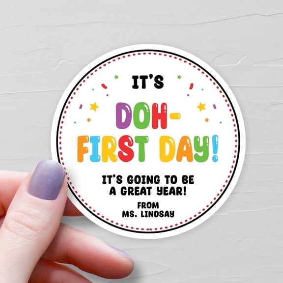 Play Dough School Happy First School Welcome School Hello Preschool Jr Kindergarten Sticker