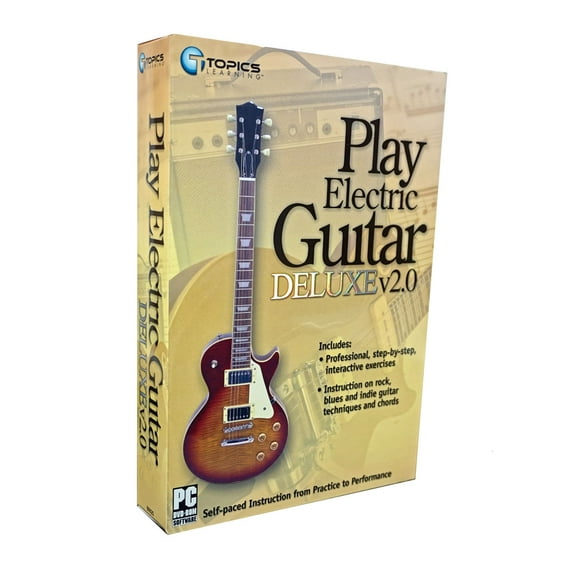 Play Electric Guitar Deluxe 2.0: Learn the basics with this self-paced software/instructional videos. Indie, Rock, Blues