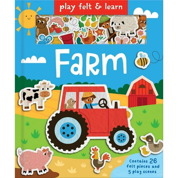 Play Felt & Learn Play Felt Farm: An Interactive, Reusable Felt Activity Book for Children Aged 3+, (Board Book)
