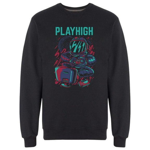 Play High Astronaut Graphic Sweatshirt Men -Image by Shutterstock, Male x-Large